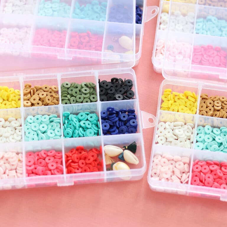 boîte perles heishi 3mm ambiance