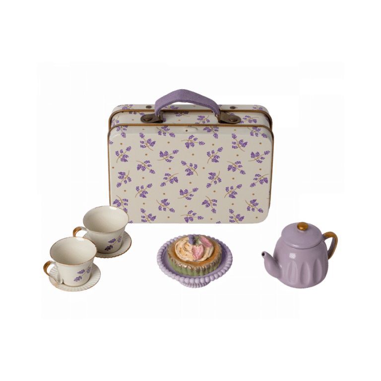 Tea Time Maileg - Valisette madeleine violette tea time maileg