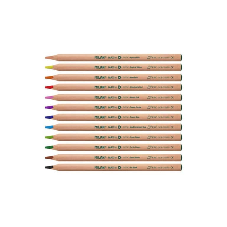 Boîte De 12 Crayons De Couleur Maxi - Milan