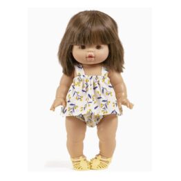 un ensemble mila au motif mimosa, vue de face sur fond blanc