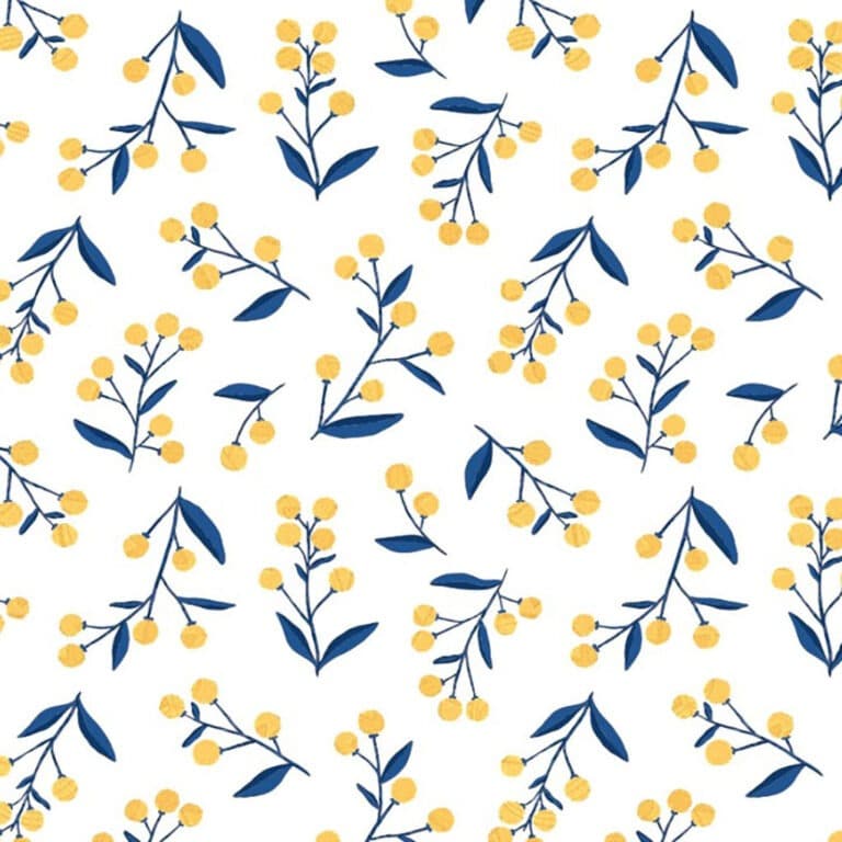 un ensemble mila au motif mimosa, motif