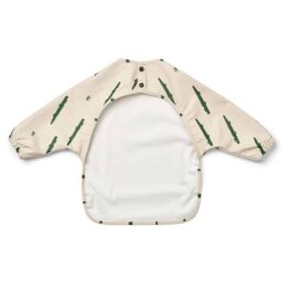 bavoir liewood manches longues crocodiles de dos sur fond blanc