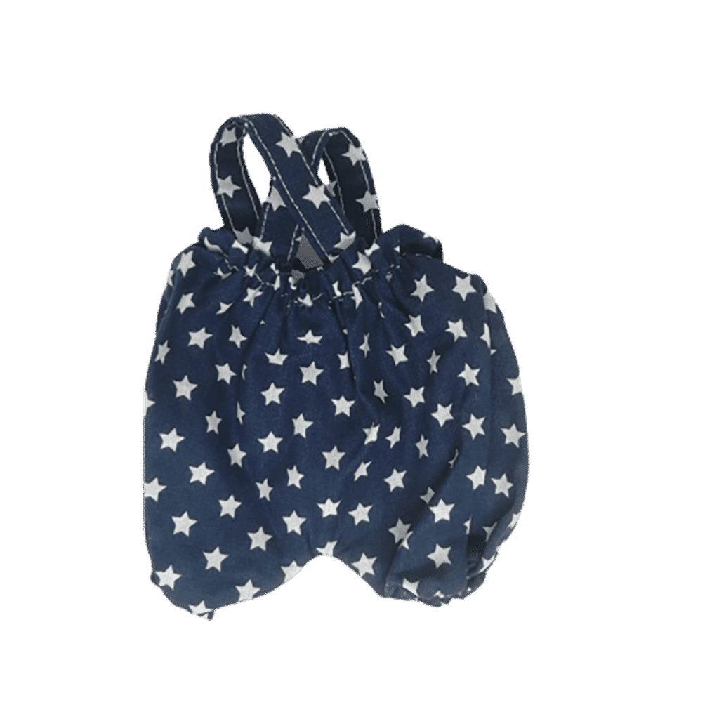 barboteuse littlemarmaille bleue motif étoiles sur fond blanc