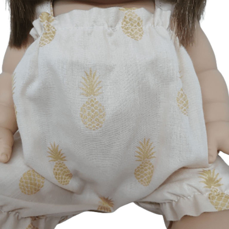 barboteuse rose ananas détail tissu