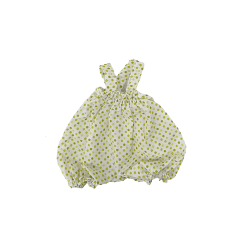 barboteuse à pois verts littlemarmaille sur fond blanc