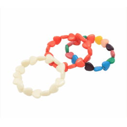 lot de 3 bracelets cœurs, vue de face sur fond blanc