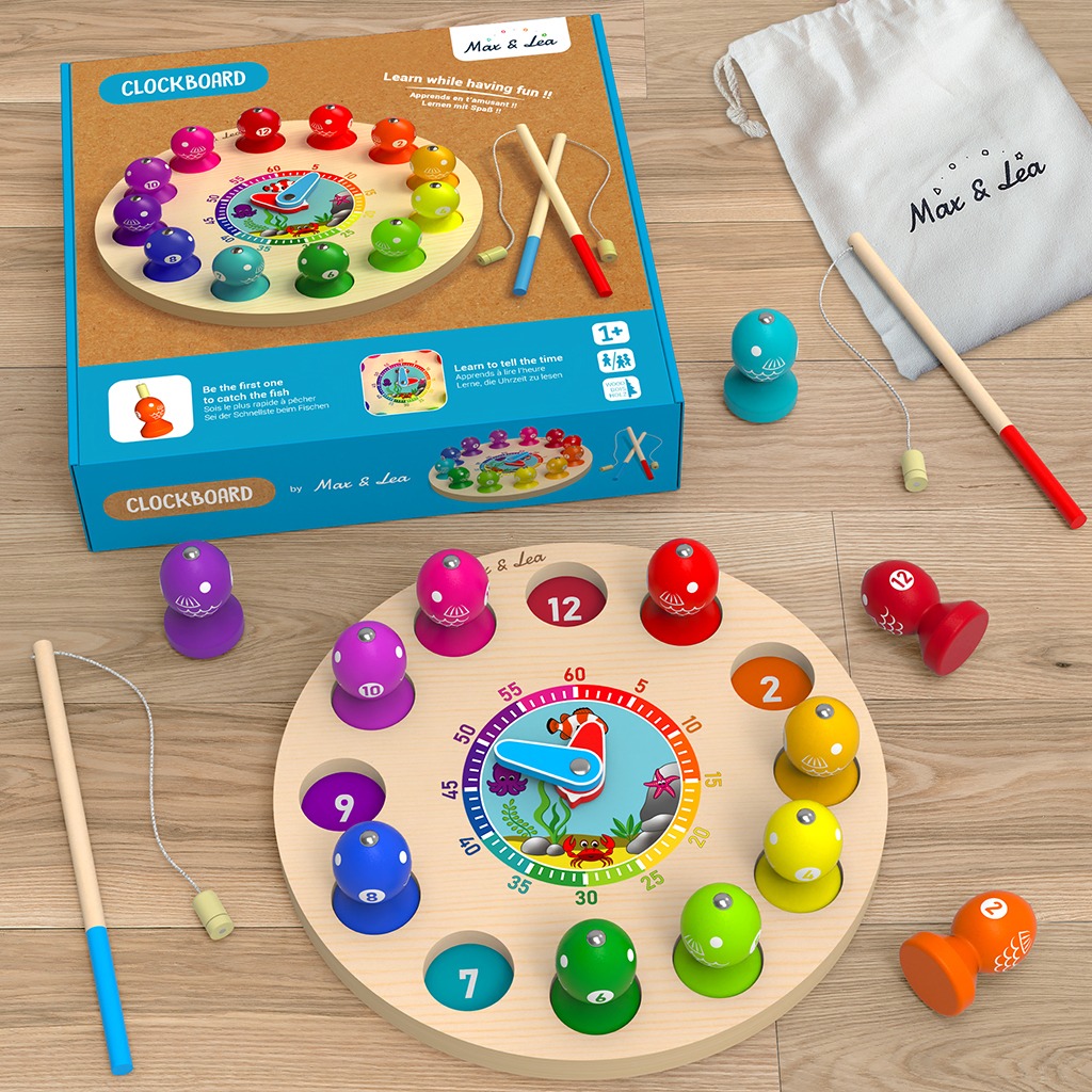 clockboard jeu montessori de la marque max&léa