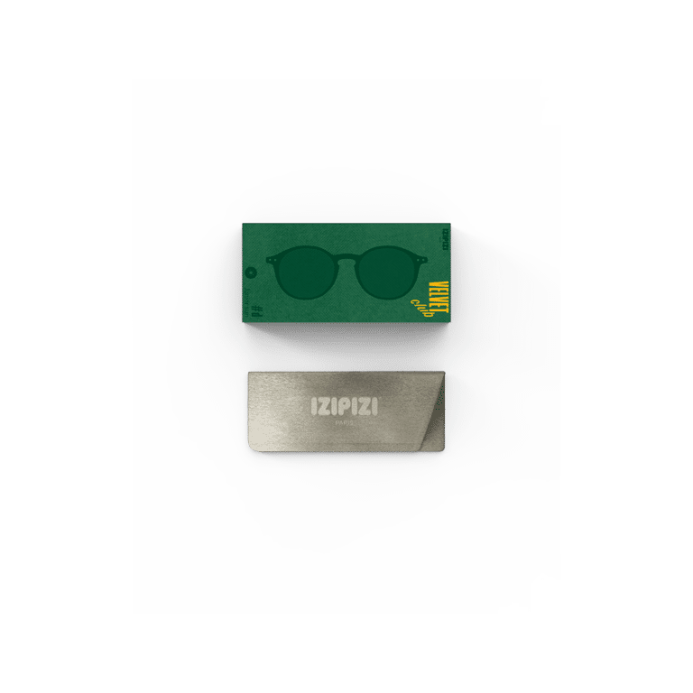 lunettes de soleil junior 5-10 ans smoky brown izipizi détail boîte sur fond blanc