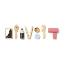 kit coiffure kid's concept détail accessoires sur fond blanc