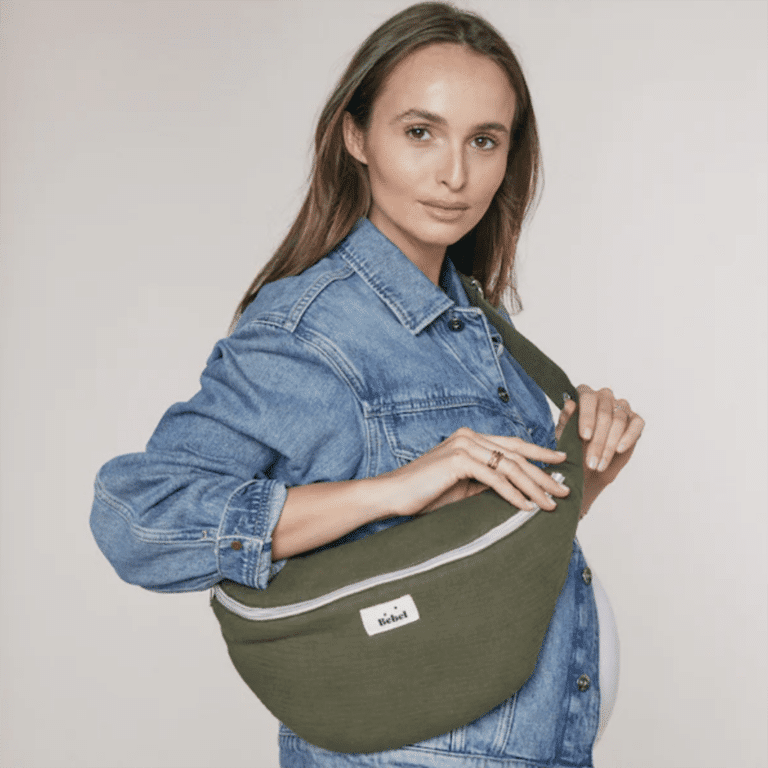 sac banane à langer kaki bebel