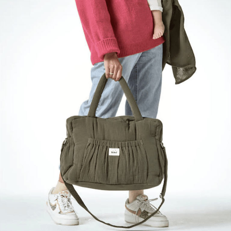 sac à langer comme un bonbon vert kaki BEBEL