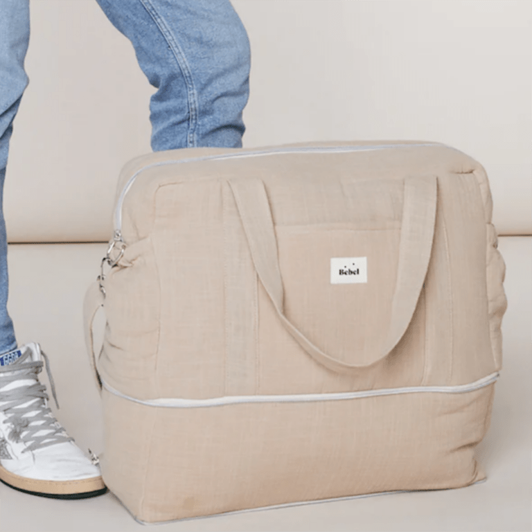Sac à langer transformable beige bebel