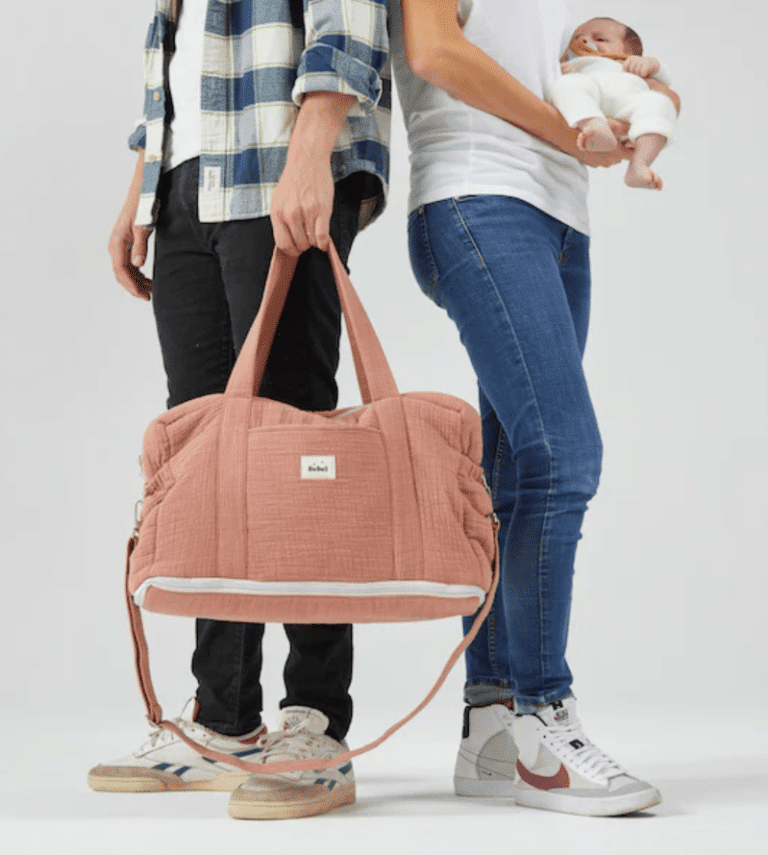 Sac à langer transformable terracotta bebel