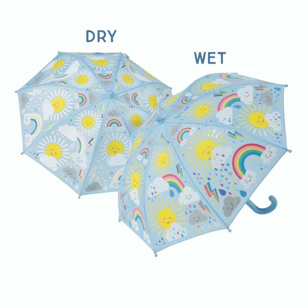 parapluie couleurs changeantes soleil floss and rock sur fond blanc
