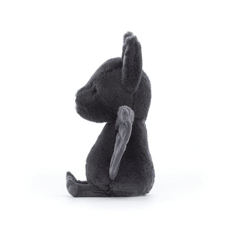 doudou ooky chauve-souris jellycat de profil sur fond blanc