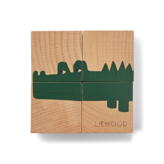 Puzzle cube Aage en bois de la marque liewood