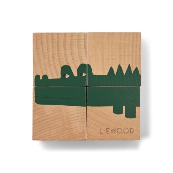 Puzzle cube Aage en bois de la marque liewood