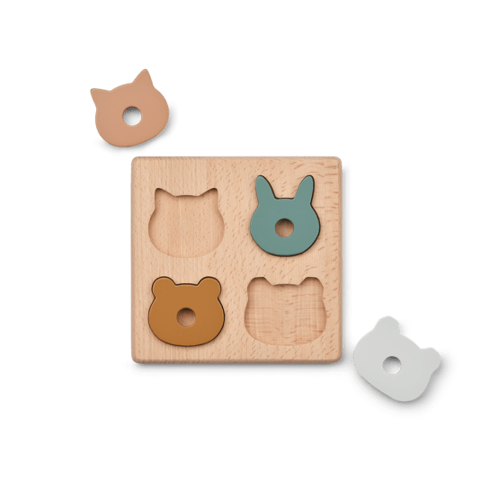 Puzzle en bois Suki 4 pièces de la marque liewood