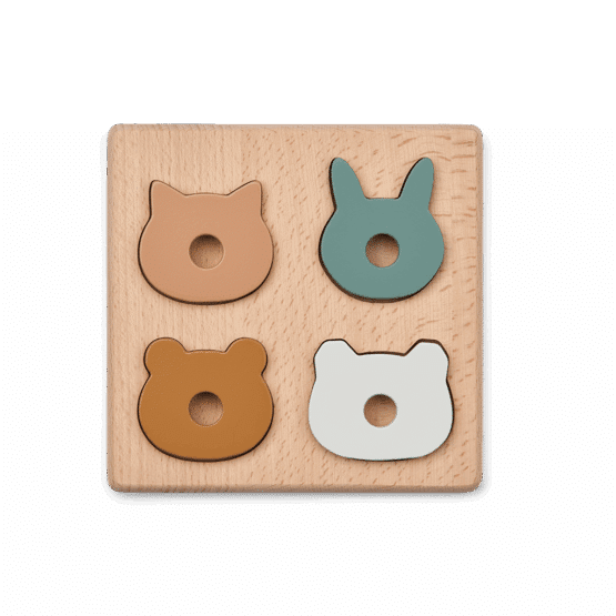 Puzzle en bois Suki 4 pièces de la marque liewood