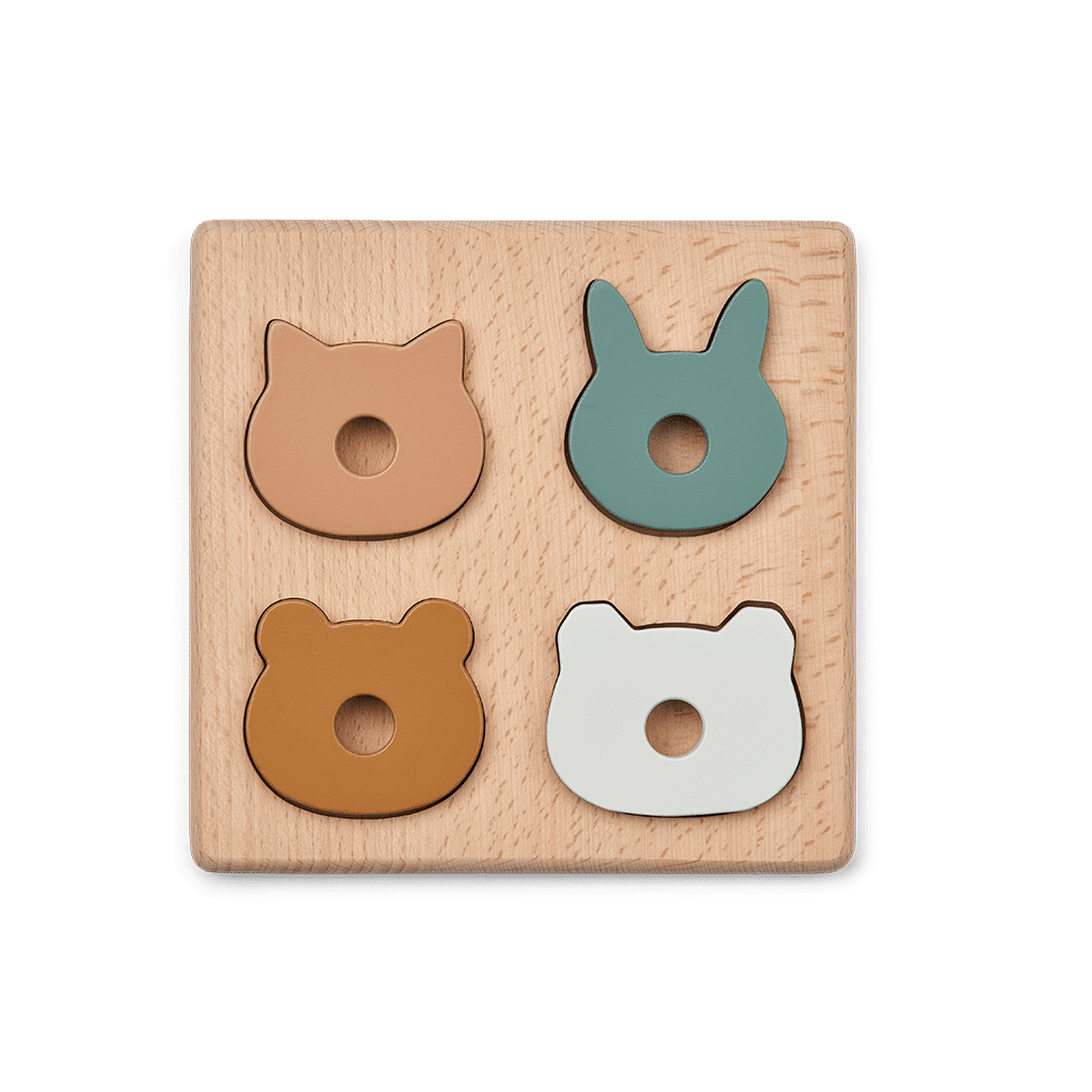 Puzzle en bois Suki 4 pièces de la marque liewood