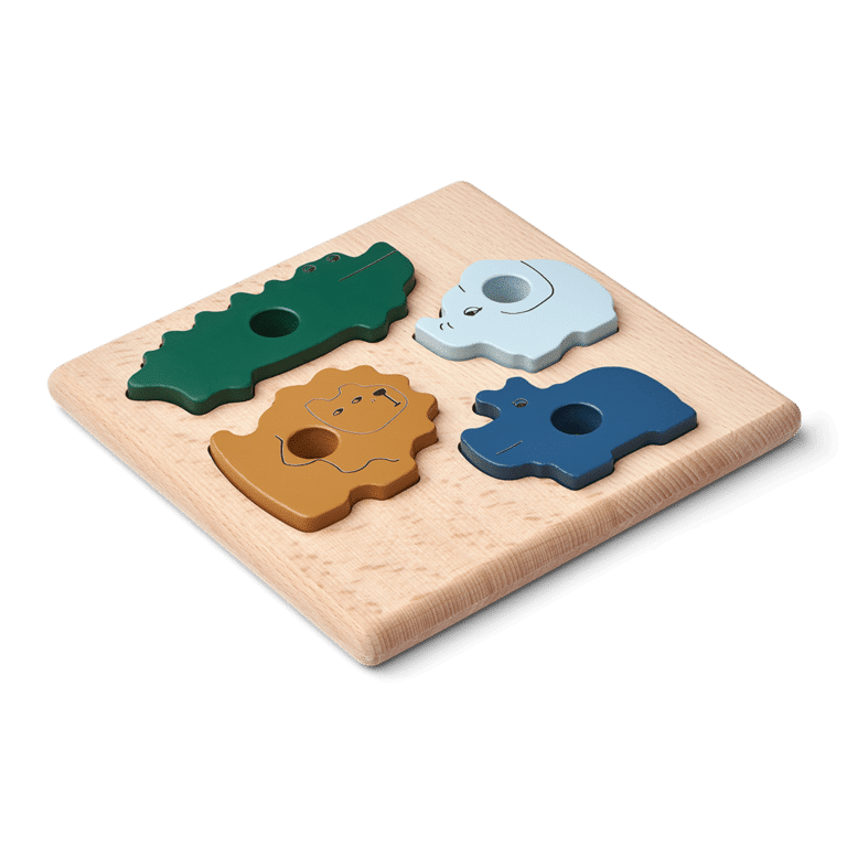 Puzzle en bois Suki 4 pièces de la marque liewood