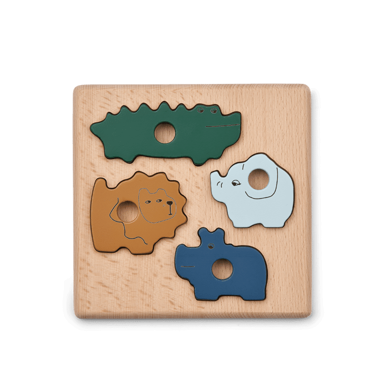 Puzzle en bois Suki 4 pièces de la marque liewood