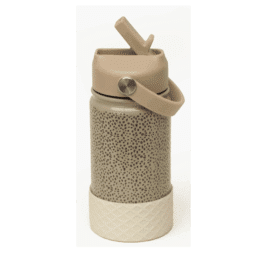 une gourde isotherme motif animal Mrs Ertha, vue de face sur fond blanc