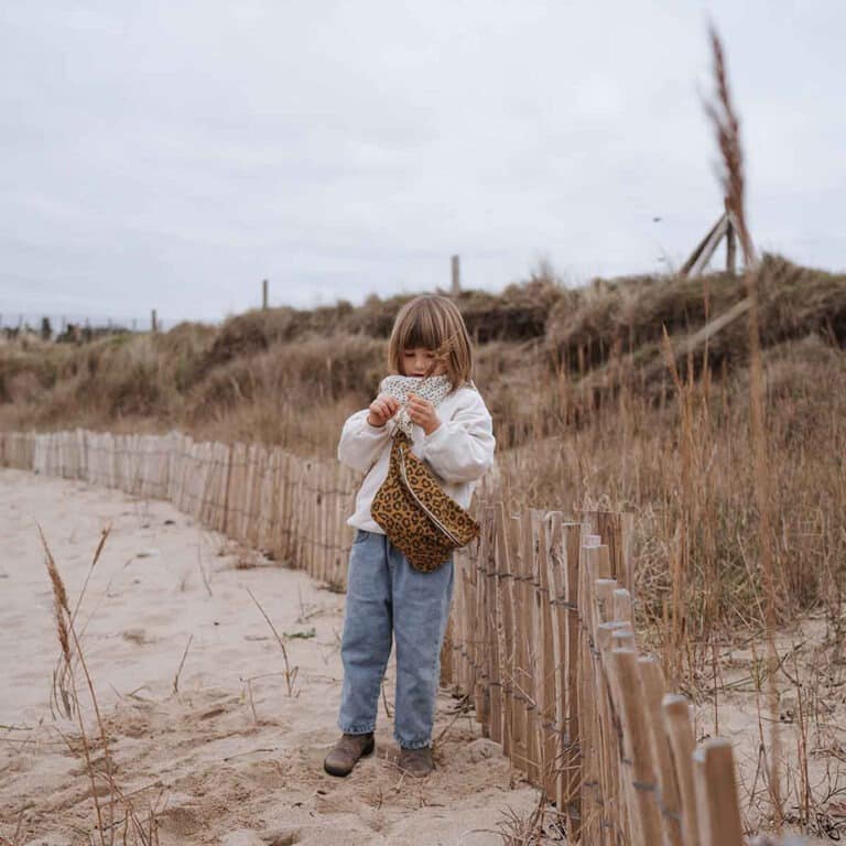 Sac banane léopard graou caramel rose in april
