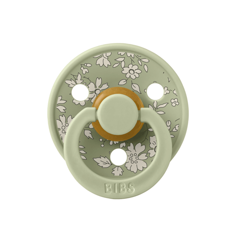 tétines colour liberty capel sage mix bibs forme symétrique détail tétine vert sur fond blanc