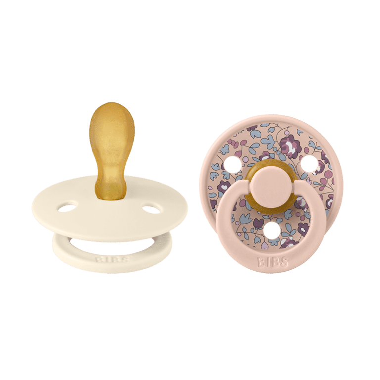tétines colour liberty eloïse blush mix bibs forme symétrique sur fond blanc
