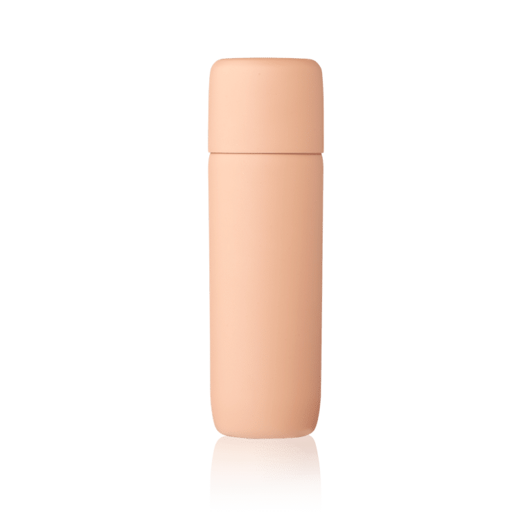 thermos liewood avec tasse rose sur fond blanc
