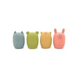 Lot de 4 jeux de bain animaux totem magni