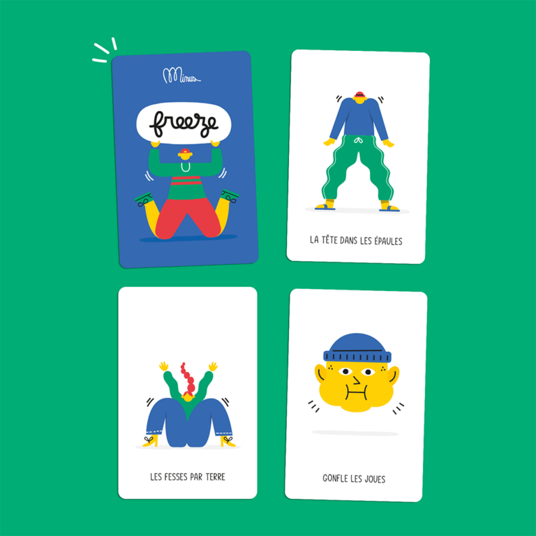 cartes move it minus edition détail cartes sur fond blanc