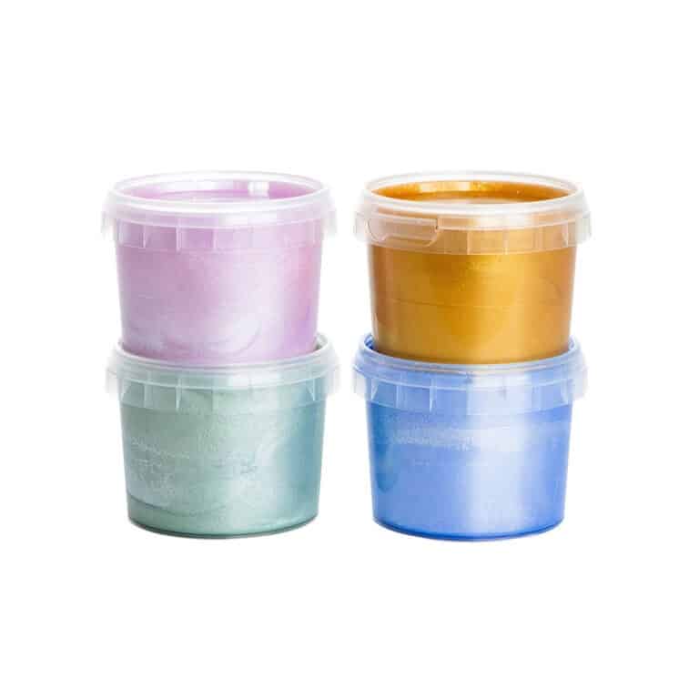 Lot de 4 pots de peinture pailletée neogrun