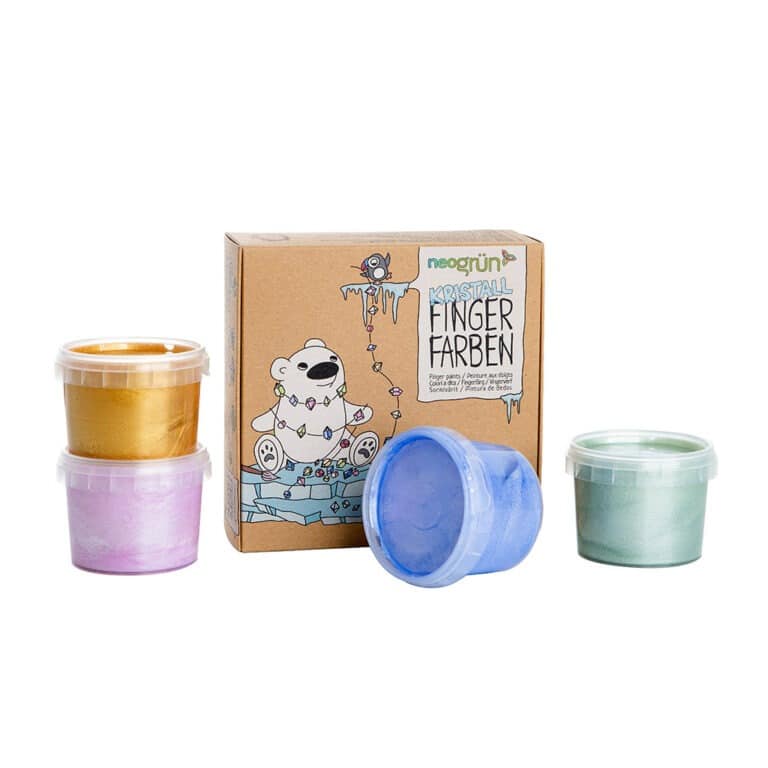 Lot de 4 pots de peinture pailletée neogrun