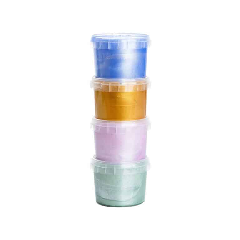Lot de 4 pots de peinture pailletée neogrun