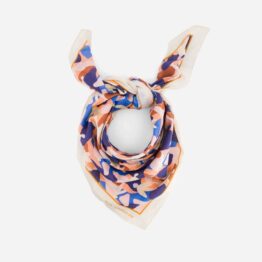 foulard adulte flower power fond blanc