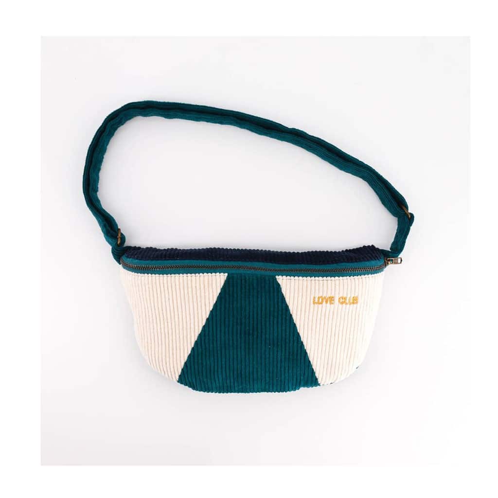 un sac banane pétrole adulte chamaye, vue de face sur fond blanc