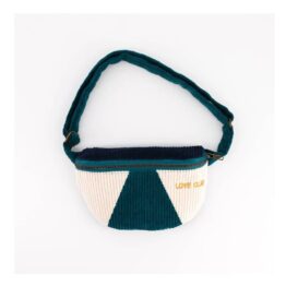 un sac banane enfant pétrole chamaye, vue de face sur fond blanc