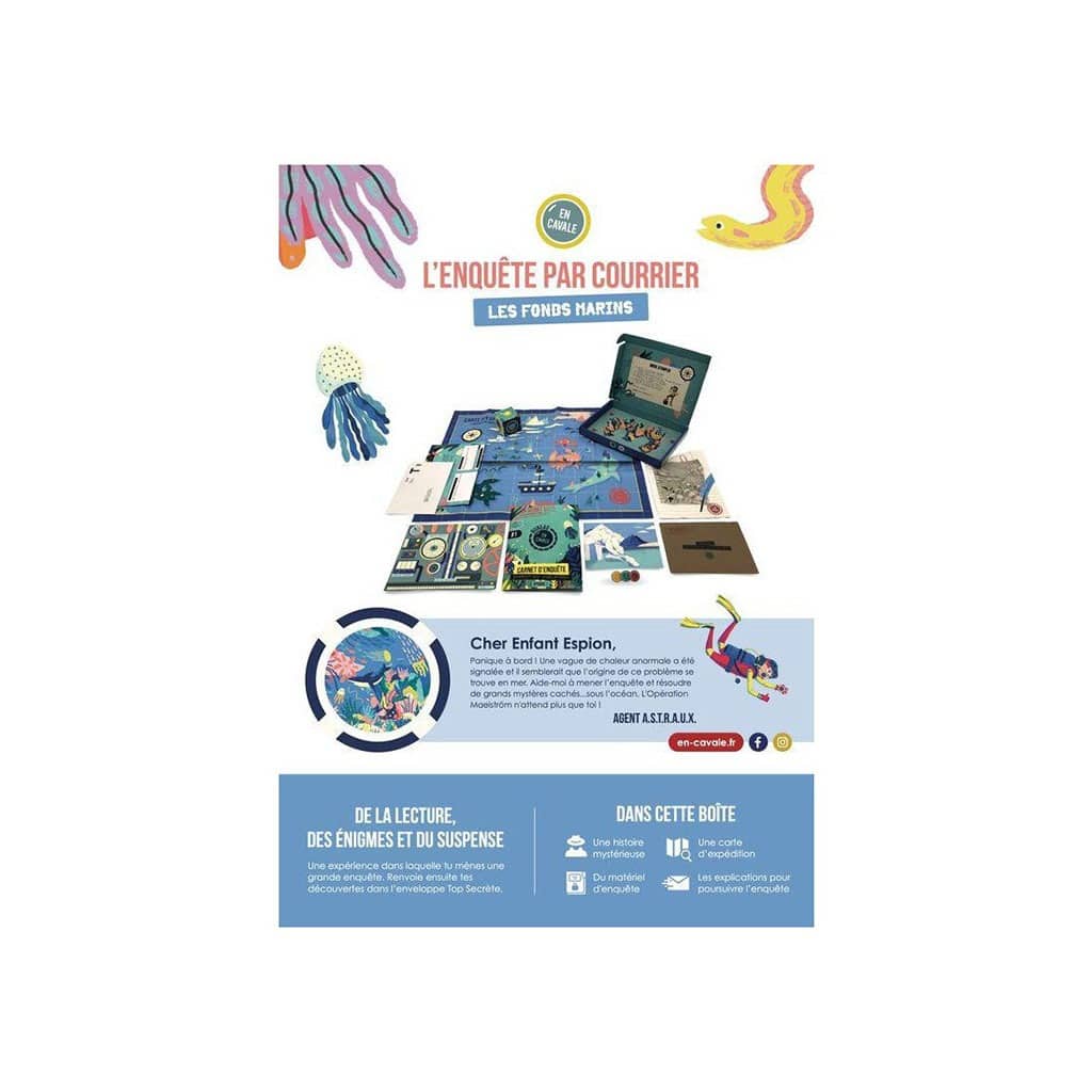 En cavale l'enquête par courrier les fonds marins verso boîte verso