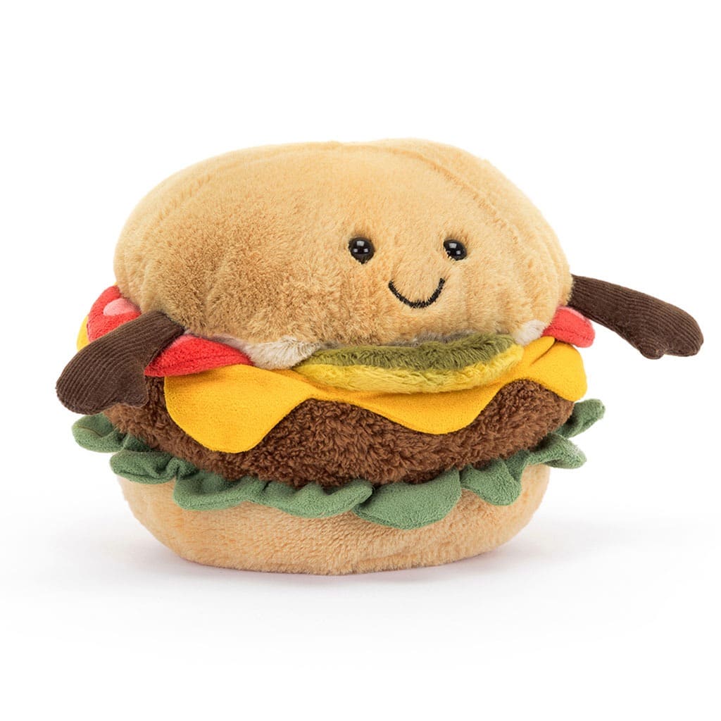 burger jellycat face