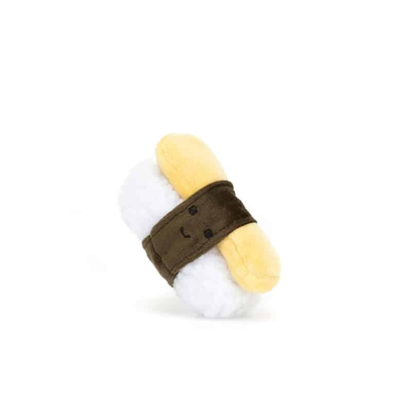 Le sassy sushi Egg Jellycat en équilibre