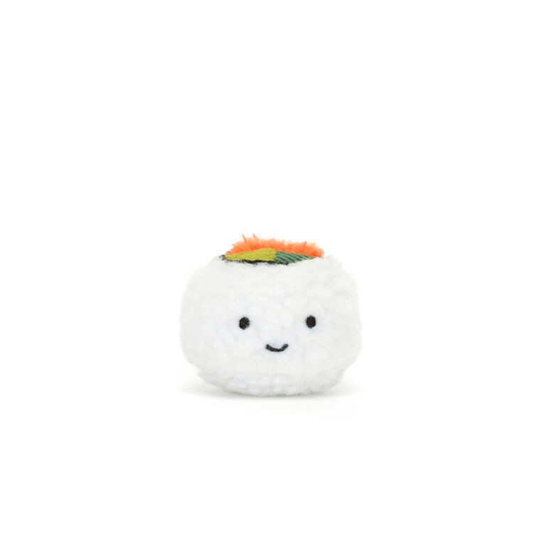 sushi uramaki jellycat fond blanc