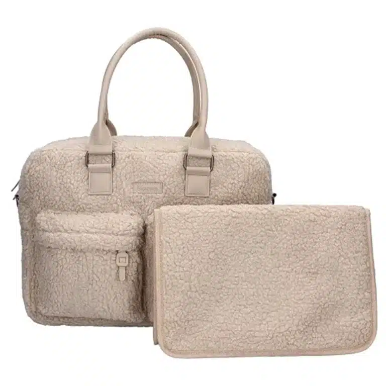 sac à langer sherpa beige kidzroom et son matelas