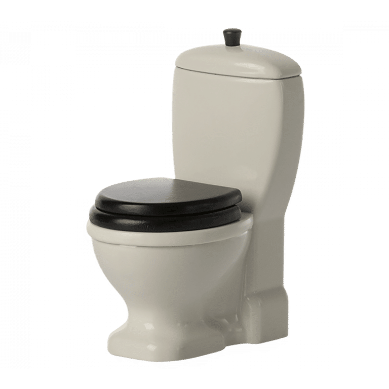 un toilette miniature maileg, vue de face sur fond blanc