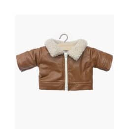 blouson similicuir marron delage x minikane