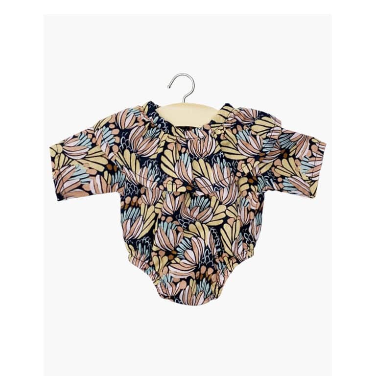 body colombine fleurs d'eau pour babies minikane