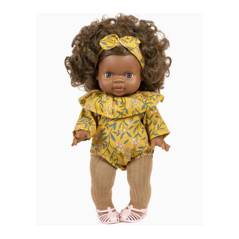 Body colombine fleurs en liane pour poupée minikane