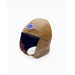 casque albert similicuir marron minikane