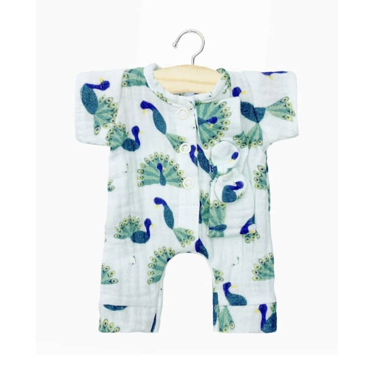 Ensemble lili et bandeau baby paon pour poupée babies minikane